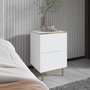 Hanah Home Imaj - Mármol Blanco y Dorado